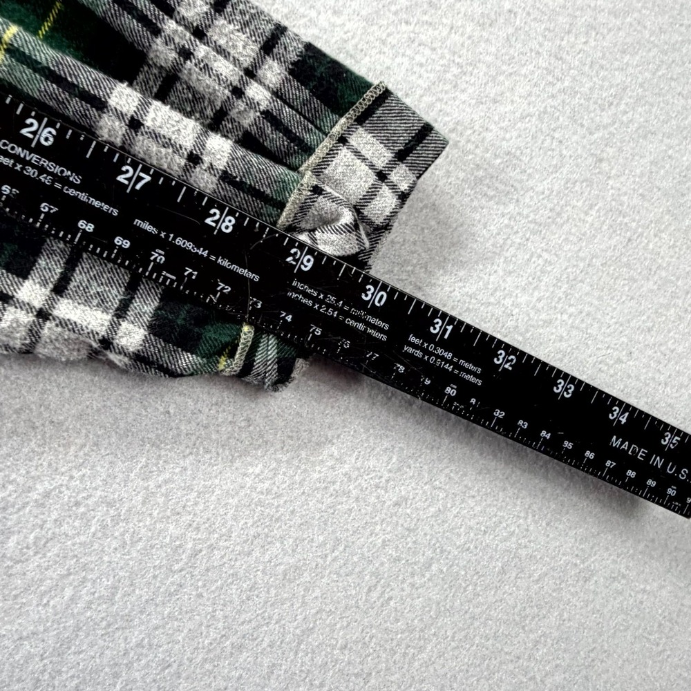 BDG Urban Outfitters Waffle Crop Top Women Small Patchwork Plaid Flannel Thermal - Picture 6 of 9